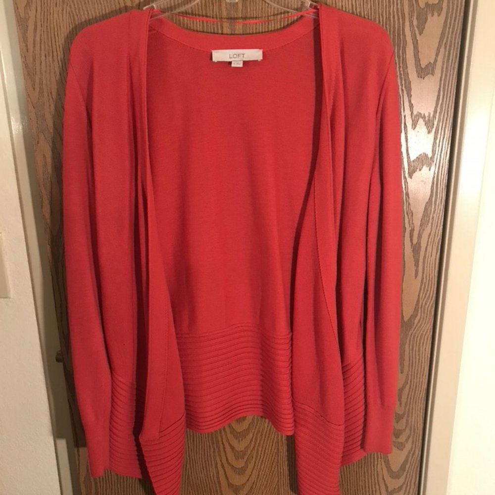 Red Medium Cardigan Loft